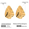 Stainless Steel Geometric Hammer Irregular Electroplated Women's Earrings
