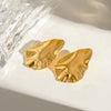 Stainless Steel Geometric Hammer Irregular Electroplated Women's Earrings