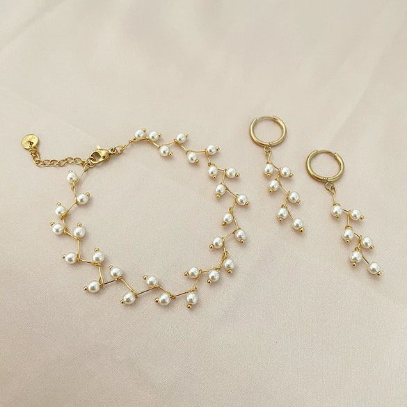 Stainless Steel Geometric Handmade Clavicle Chain Bracelet Accessories With Electroplating