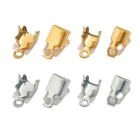 Stainless Steel Geometric Handmade Diy Necklace Ending Connection Buckle With 18K Vacuum Zircon Plated And Electroplating Treatment