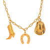 Stainless Steel Geometric Hat Boots Pendant Earrings Electroplated Original Design Jewelry For Women