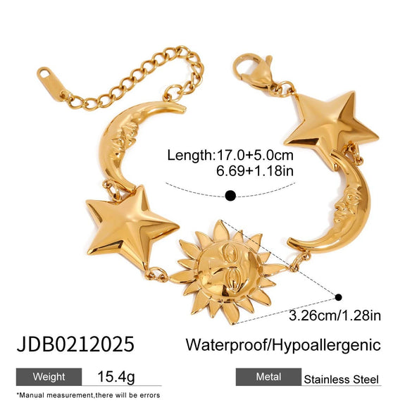 Stainless Steel Geometric Heart Bracelet Electroplated Women's Jewelry