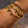 Stainless Steel Geometric Heart Bracelet Electroplated Women's Jewelry