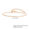 Stainless Steel Geometric Heart Flat Cross Snake Chain Anklet For Girls