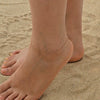 Stainless Steel Geometric Heart Flat Cross Snake Chain Anklet For Girls