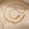 Stainless Steel Geometric Heart Flat Cross Snake Chain Anklet For Girls
