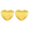 Stainless Steel Geometric Heart Shape Electroplated Women's Earrings Stud