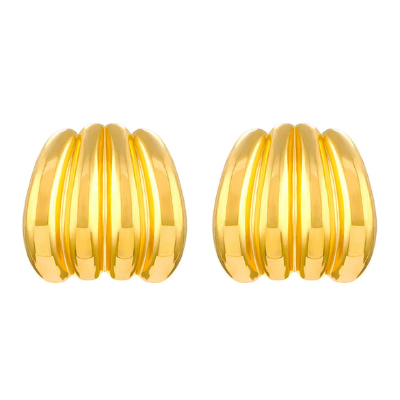 Stainless Steel Geometric Heart Shape Electroplated Women's Earrings Stud