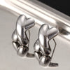 Stainless Steel Geometric Heart Shape Electroplated Women's Earrings Stud