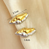 Stainless Steel Geometric Heart Shape Electroplating Couple Style Earrings