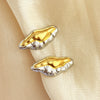 Stainless Steel Geometric Heart Shape Electroplating Couple Style Earrings