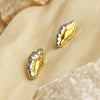 Stainless Steel Geometric Heart Shape Electroplating Couple Style Earrings