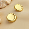 Stainless Steel Geometric Heart Shape Electroplating Oval Earrings For Couple