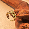 Stainless Steel Geometric Heart Shape Open Ring Plated 18K Gold Unisex
