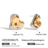 Stainless Steel Geometric Heart Women's Earrings With Electroplating