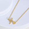Stainless Steel Geometric Heartbeat Pendant Necklace With Regular Chain Versatile Unisex Gift Jewelry