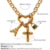 316L Stainless Steel Geometric Heartshaped Pendant Light Luxury Style Plated Necklace For Women