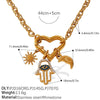 316L Stainless Steel Geometric Heartshaped Pendant Light Luxury Style Plated Necklace For Women