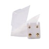 Stainless Steel Geometric Heartshaped Rhinestone Electroplated Ear Studs With Flower Design