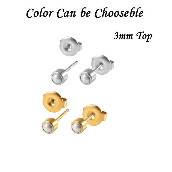 Stainless Steel Geometric Heartshaped Rhinestone Electroplated Ear Studs With Flower Design