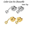 Stainless Steel Geometric Heartshaped Rhinestone Electroplated Ear Studs With Flower Design