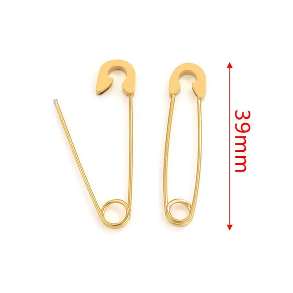 Stainless Steel Geometric Hirback Pattern Handmade Electroplated Brooch Accessories