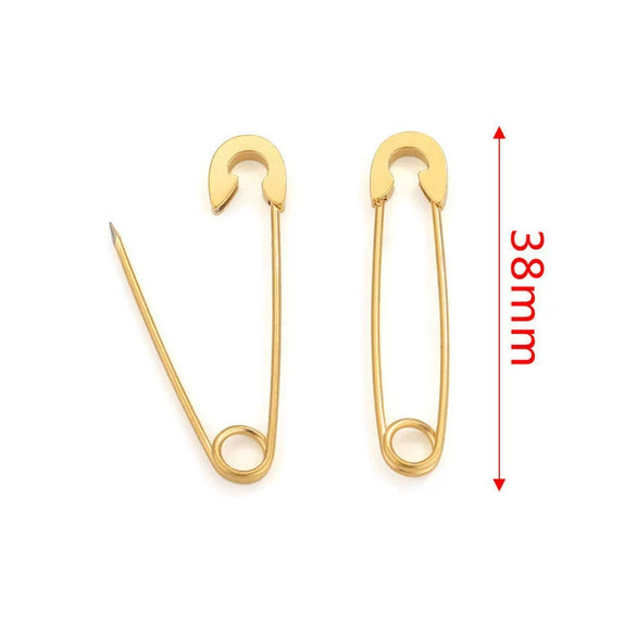 Stainless Steel Geometric Hirback Pattern Handmade Electroplated Brooch Accessories