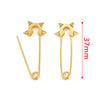 Stainless Steel Geometric Hirback Pattern Handmade Electroplated Brooch Accessories