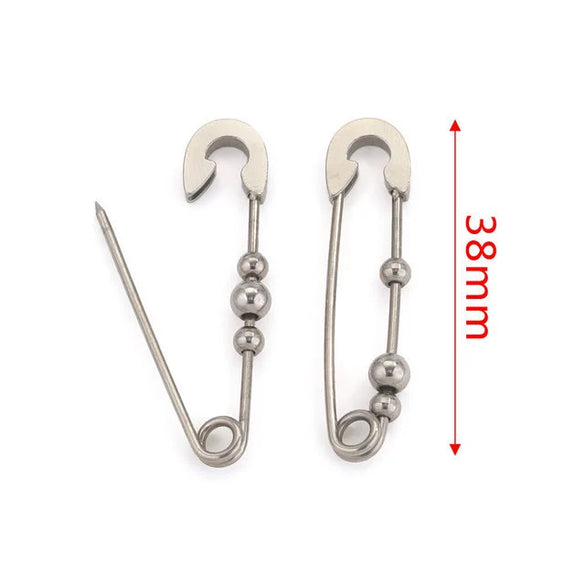 Stainless Steel Geometric Hirback Pattern Handmade Electroplated Brooch Accessories