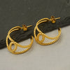Stainless Steel Geometric Hollow Earrings Electroplated For Women