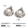 Stainless Steel Geometric Hollow Earrings Jewelry With Electroplating For Women