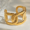 Stainless Steel Geometric Hollow Electroplated Bracelet