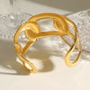 Stainless Steel Geometric Hollow Electroplated Bracelet