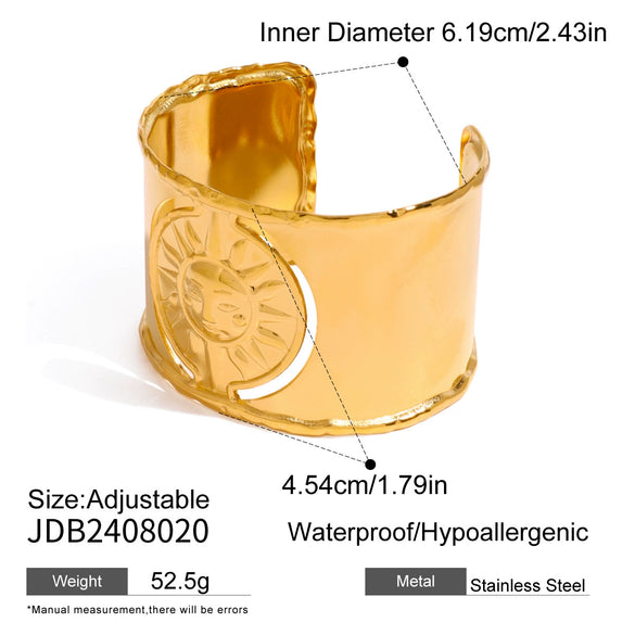 Stainless Steel Geometric Hollow Electroplated Bracelet
