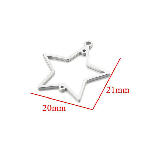 Stainless Steel Geometric Hollow Fish Pattern Retro Style Electroplated Diy Jewelry Making Earrings Connector Accessories