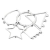 Stainless Steel Geometric Hollow Fish Pattern Retro Style Electroplated Diy Jewelry Making Earrings Connector Accessories