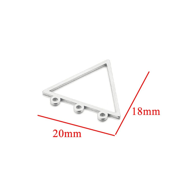 Stainless Steel Geometric Hollow Fish Pattern Retro Style Electroplated Diy Jewelry Making Earrings Connector Accessories