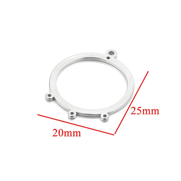 Stainless Steel Geometric Hollow Fish Pattern Retro Style Electroplated Diy Jewelry Making Earrings Connector Accessories