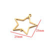 Stainless Steel Geometric Hollow Fish Pattern Retro Style Electroplated Diy Jewelry Making Earrings Connector Accessories