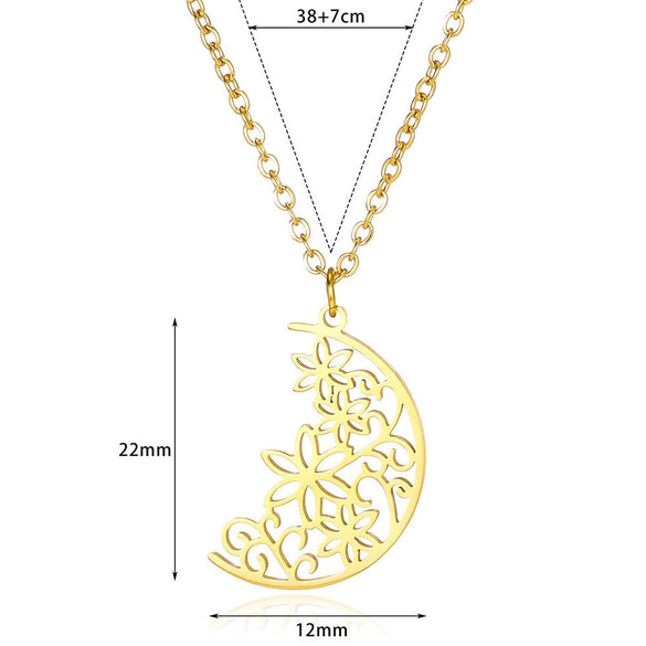 Stainless Steel Geometric Hollow Heart Pendant Necklace With Electroplating And Cross Chain Design For Unisex