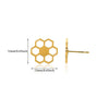 Stainless Steel Geometric Hollow Heartshaped Square Electroplated Gold Earrings Unisex