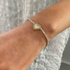Stainless Steel Geometric Hollow Love Bracelet With Electroplating Ins Style