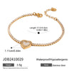 Stainless Steel Geometric Hollow Love Bracelet With Electroplating Ins Style