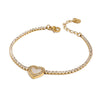 Stainless Steel Geometric Hollow Love Bracelet With Electroplating Ins Style