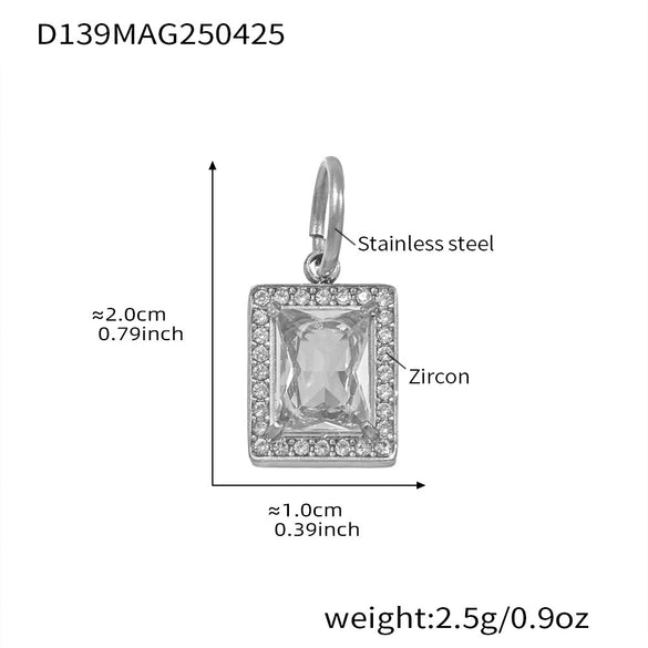 316L Stainless Steel Geometric Hollow Pendant Bracelet Electroplating Fashion Jewelry