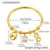316L Stainless Steel Geometric Hollow Pendant Bracelet Electroplating Fashion Jewelry