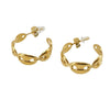 Stainless Steel Geometric Hollow Pig Nose Earrings Electroplated Fashion Design