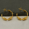 Stainless Steel Geometric Hollow Pig Nose Earrings Electroplated Fashion Design
