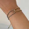 Stainless Steel Geometric Hollow Snake Chain Color Matching Electroplated Women's Bracelet