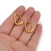 Stainless Steel Geometric Hollow Square And Trapezoid Jewelry Pendant And Earring Accessories With Electroplating